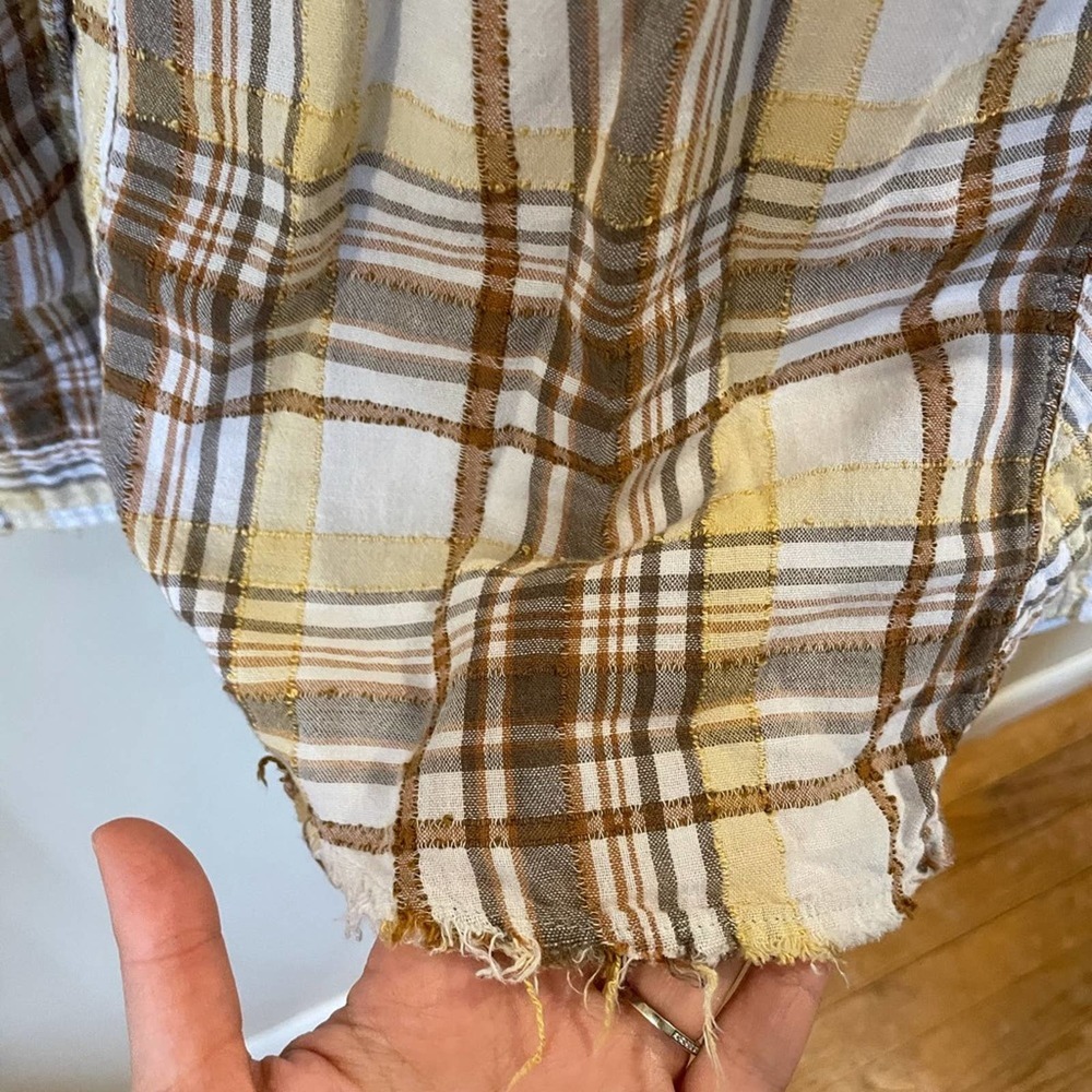 Free People We The Free Park Ranger Plaid Top XS - Picture 8 of 15